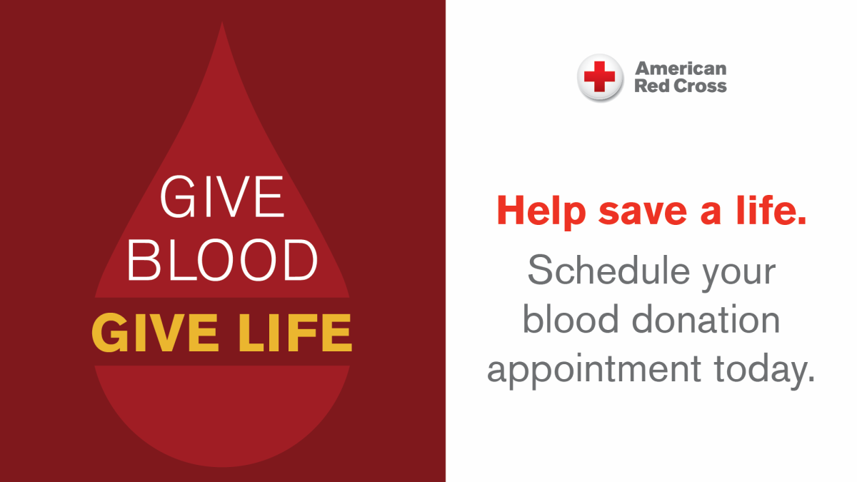 Give blood. Give life. Help save a life. Schedule your blood donation appointment today.